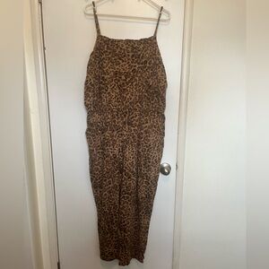 Old Navy Leopard Cropped Cami Jumpsuit